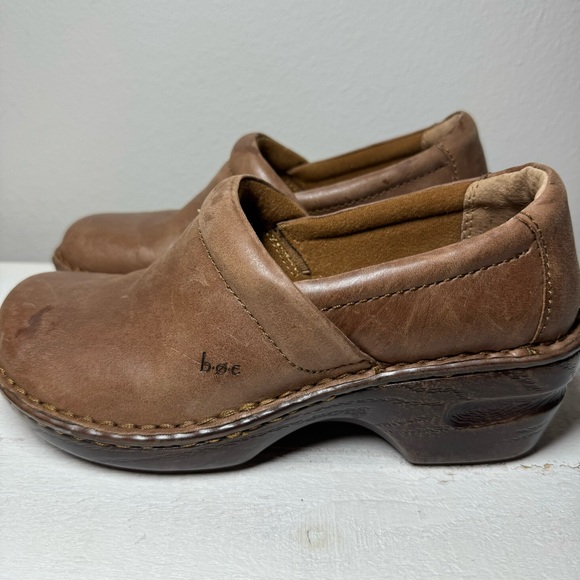 B.O.C Peggy Clog Mocha Brown Leather Slip On Closed Back Clog Women’s Size 7 - Picture 4 of 9